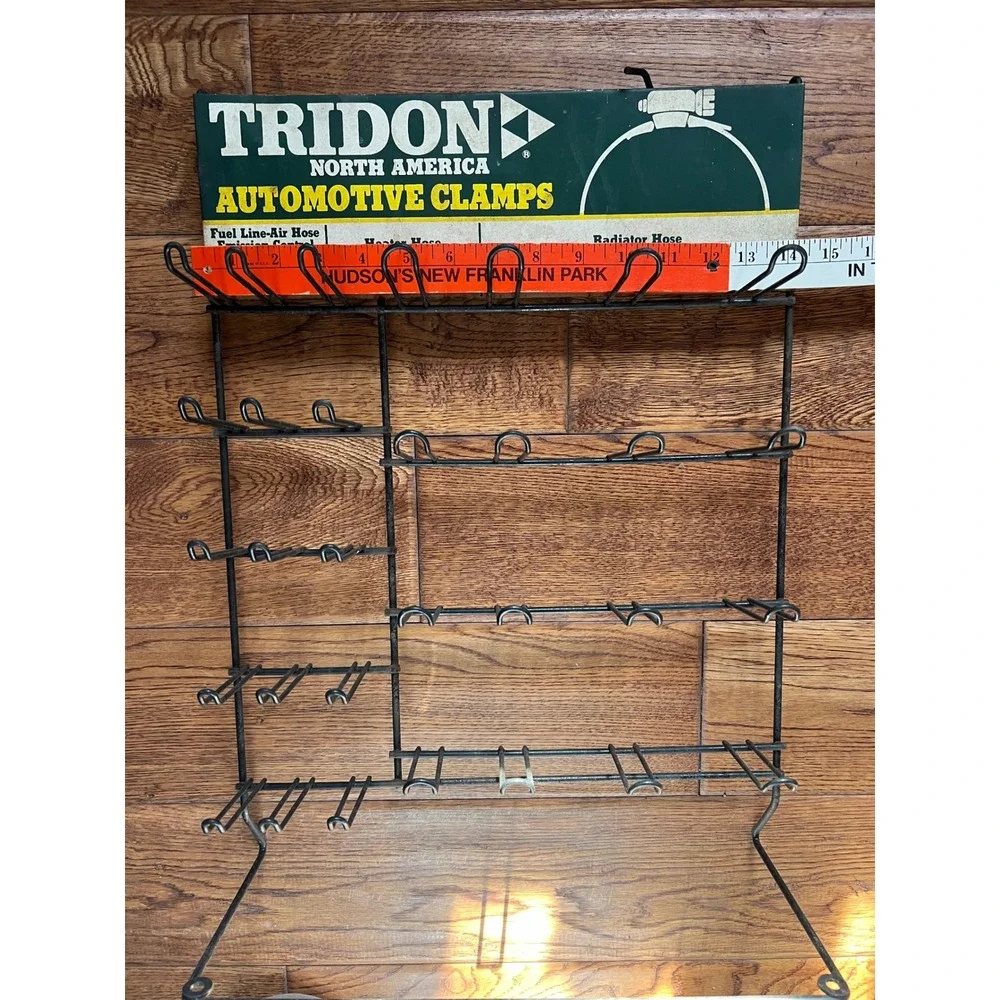 Vintage Tridon Automotive Clamp Sales Display Rack Metal Wire Organizer‎
